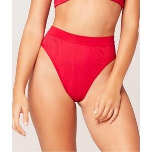 lspace pointelle rib court bottoms (like frenchi) in red